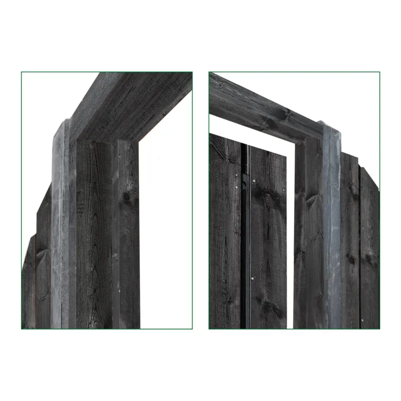 Direct Beschikbaar Deur Kozijn / kader met aanslag 180-210 x 90-150 cm - Zwart Gespoten