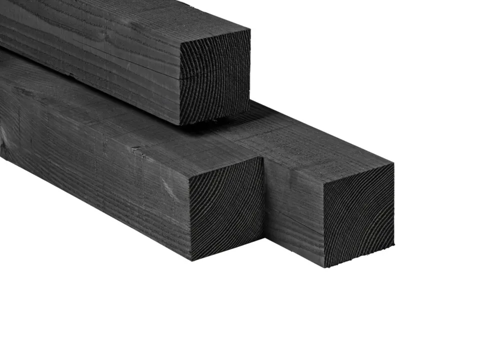 Paal Zwart Douglas 9x9x300 cm Korting