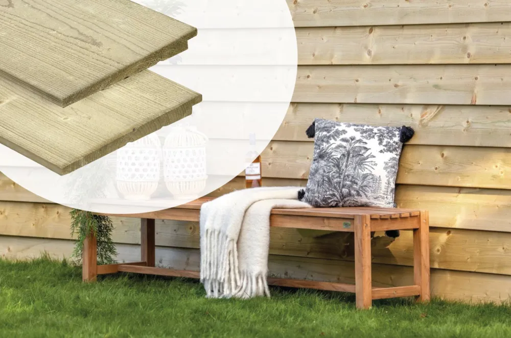 Aanbieding Zweeds Rabat Vuren 1.1/2.2x19.5cm - 420 cm