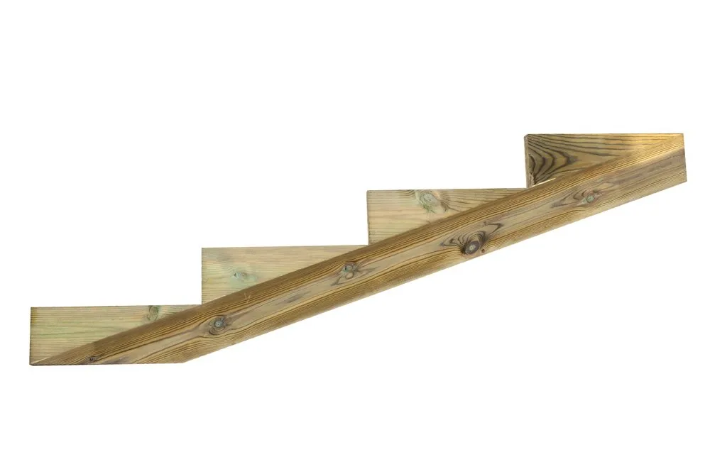 Alleen Vandaag Flauwe Trapbalk Geimpregneerd Hout voor Tuintrap - 4 Treden
