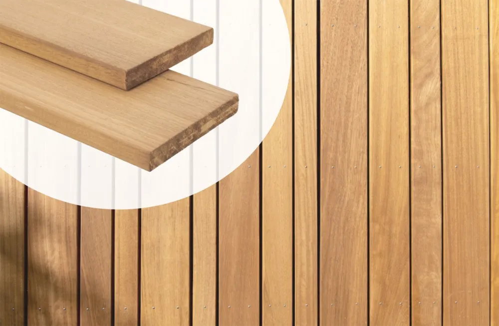 Veilige Betaling Gevelbekleding Thermisch gemodificeerd Ayous planken 1.8x12cm Rondom Glad geschaafd rechtvormig - 365 cm