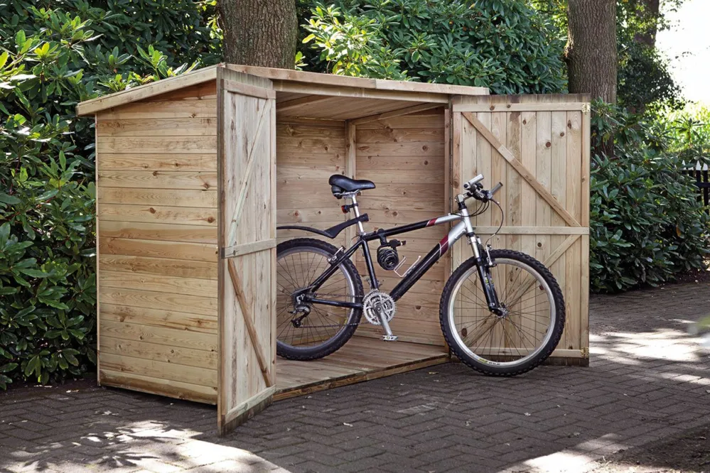 Houten Fiets / Scooter berging 200x90x150cm - Fietsenhok Lage Prijs