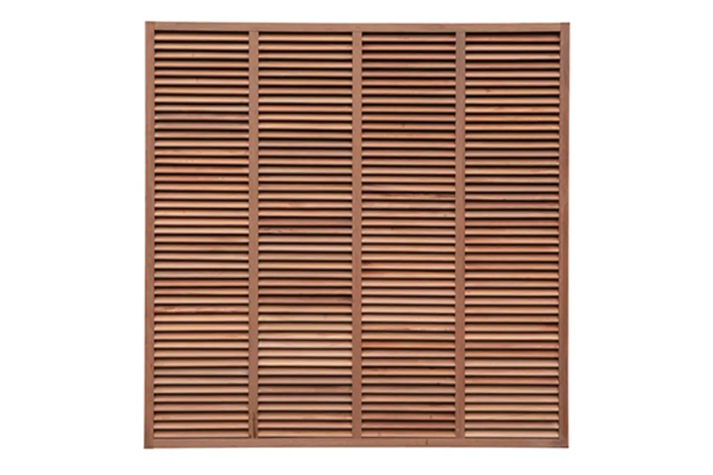Gecertificeerd Louvrescherm Keruing hardhout 180 x 180 cm - 46 planks geschaafd