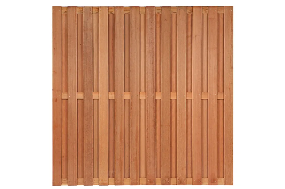 Koopje Tuinscherm Keruing Hardhout 180 x 180 cm - 26 planks geschaafd