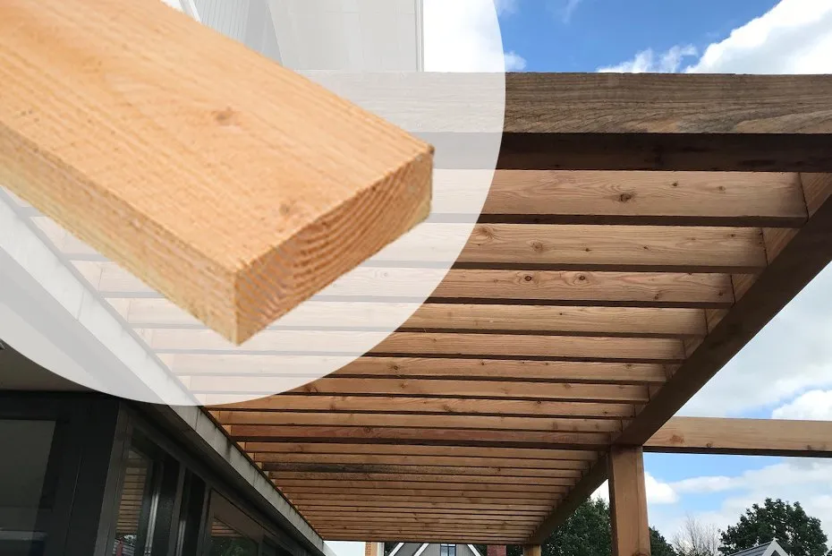 Balk Douglas 5x15cm Fijnbezaagd - Populair - 500 cm Flitsaanbieding