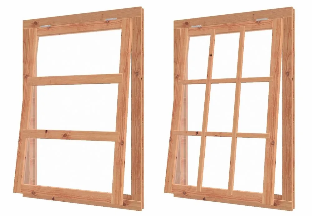 Uitzetraam Douglas 85.2x125.2cm Enkel Glas Favoriet