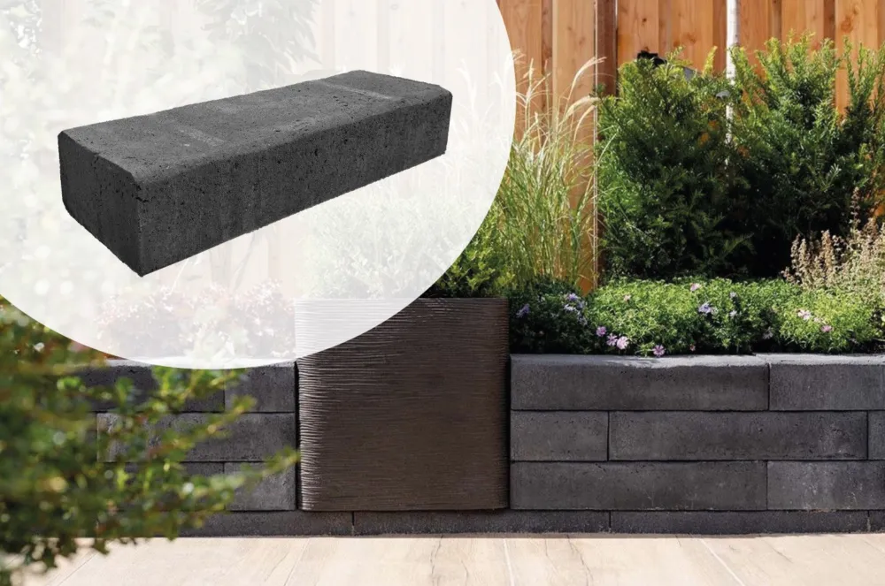 Retro Betonbiels Gardenlux 60x20x12cm - Zwart Express Levering