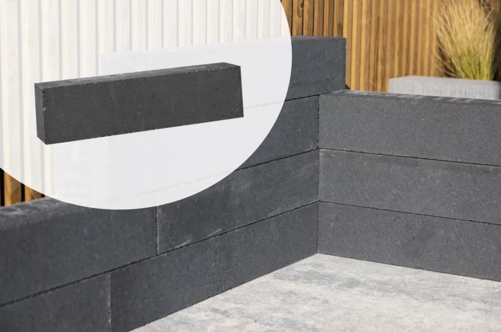 Stapelblok Forto Walling Gardenlux 60x10x10cm - Zwart Actieprijs
