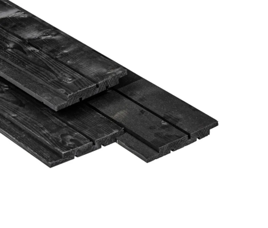 Channelsiding Scandinavisch Vuren Zwart 1.8x14.5cm - 240 cm Favoriet