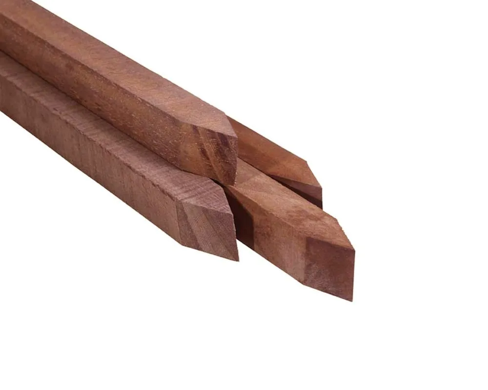 Piketpaal Hardhout Azobe 4x4cm bezaagd - 100 cm Speciale Aanbieding
