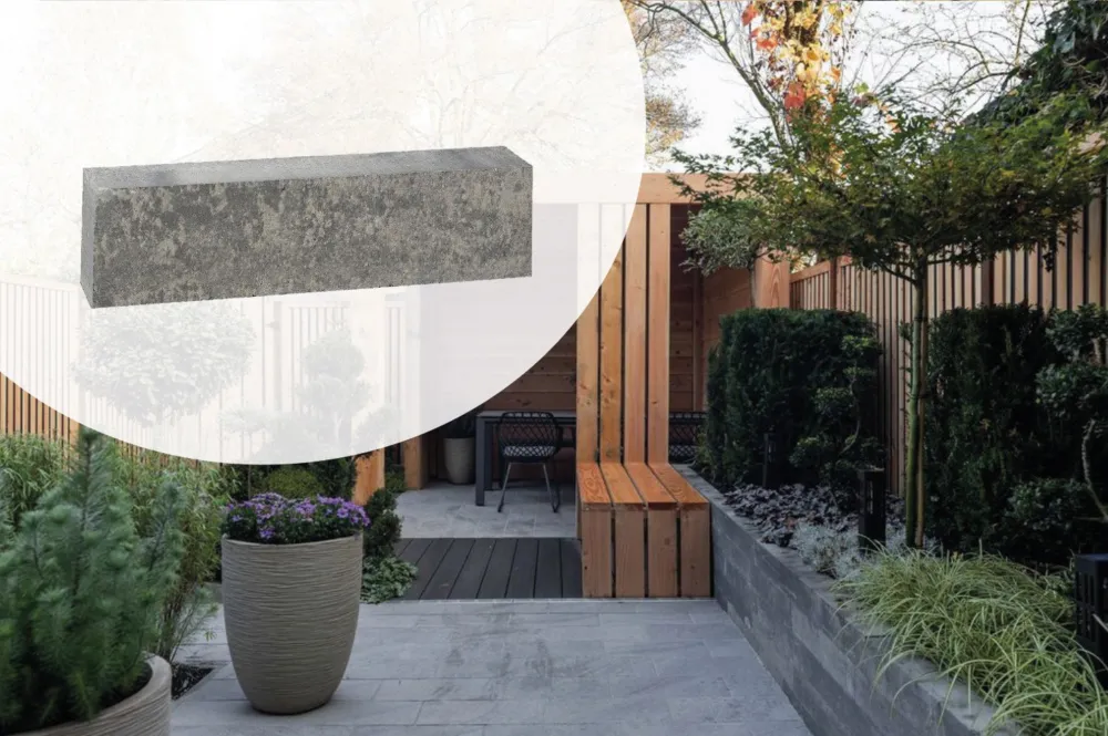 Stapelblok Forto Walling Gardenlux 60x10x10cm - Zwart/Grijs Flitsaanbieding