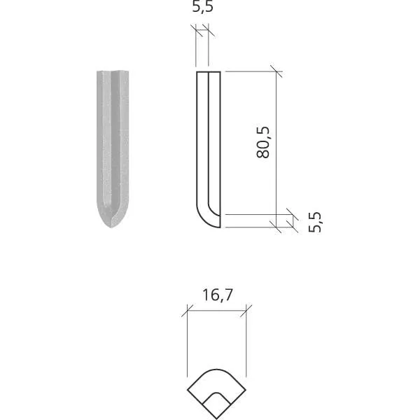 Mosa GLOBAL Grijs mat 2X7cm ( 1DI76640 ) Veilige Betaling