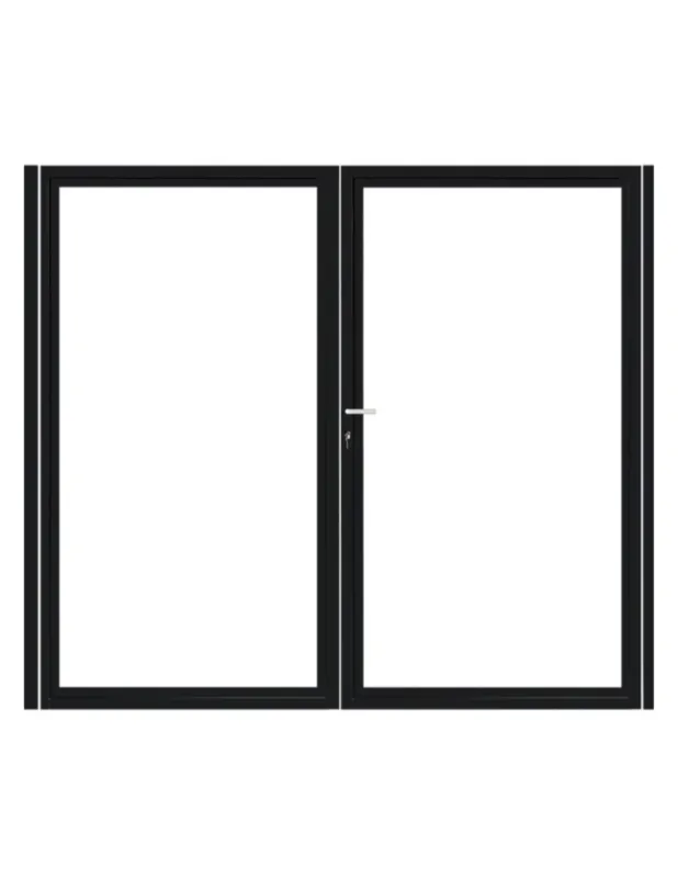 Finale Uitverkoop Dubbele Stalen Poortframe - Zwart incl. hang- en sluitwerk