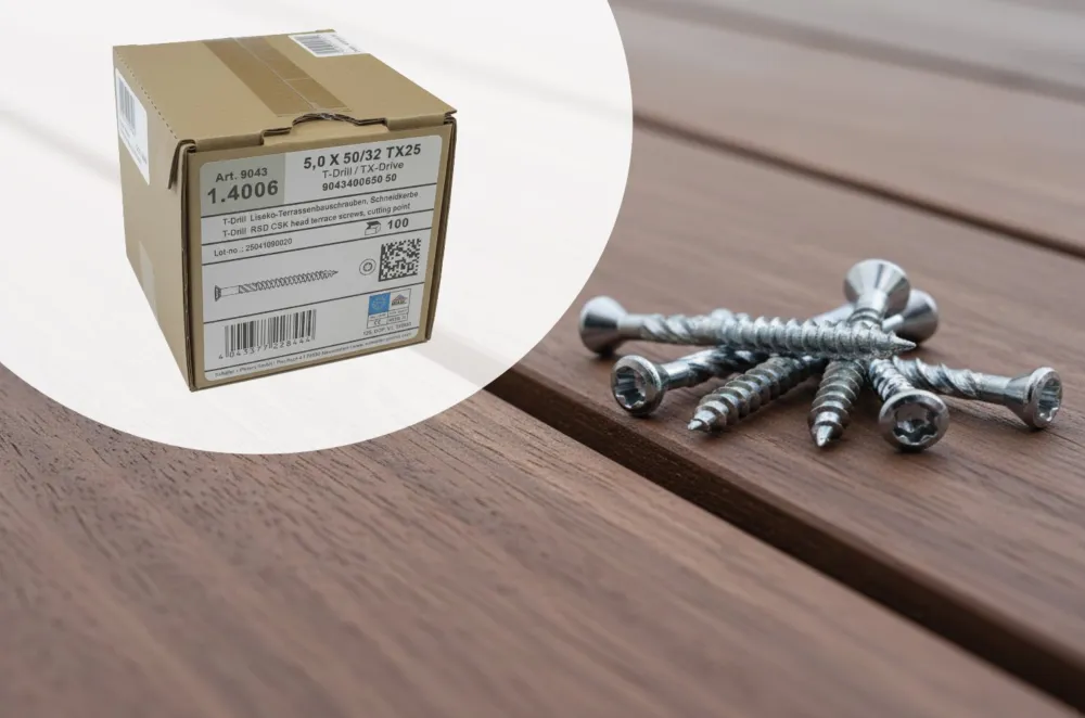 Flitsaanbieding Vlonderschroeven RVS 410 - 5 x 50 mm Torx 25 - 100 stuks
