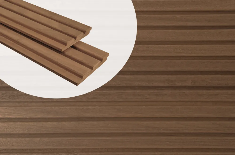 Gevelbekleding Thermisch Gemodificeerd TimbraTech Advance 2.1 x 14.5 cm Triple Profiel - 305 cm Direct Verzonden