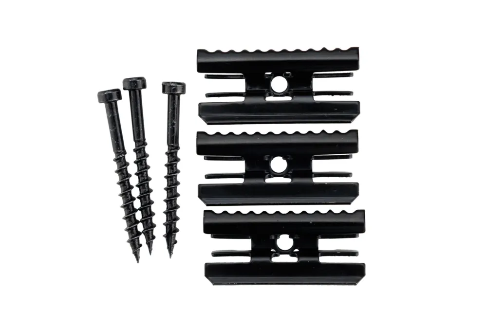 Direct Beschikbaar Timmdek Vlonderclips + Schroeven RVS Zwart - 100 stuks