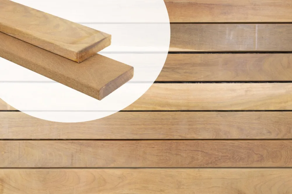 Koop Vandaag Vlonderplank Ipe Hardhout 2.1x9cm Glad Geschaafd - 65 cm