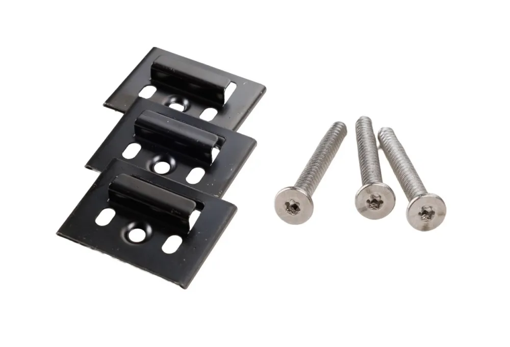 Gratis Retour Timmdek Gevelbekleding Horizontale Clips Zwart RVS + Schroeven - 100 Stuks