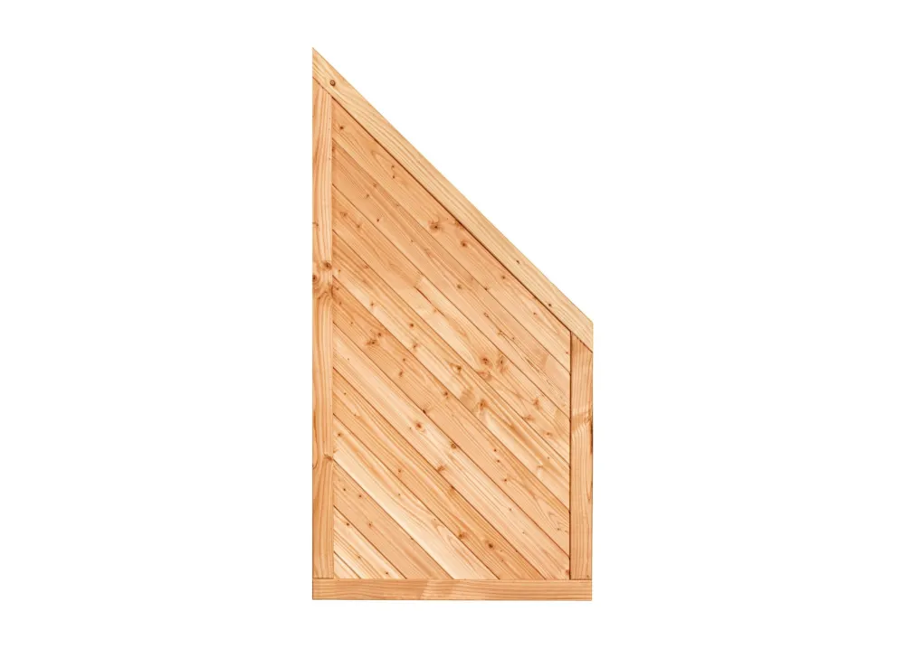 Dichtscherm Douglas 90 x 180/90 cm met schuin verloop Finale Uitverkoop