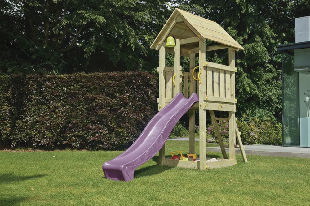 Premium Speeltoestel Kiosk, geschaafd grenen 121x194x324 cm