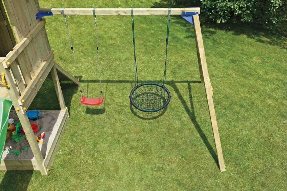 Superprijs Aanbouwschommel speeltoestel Swing, geschaafd grenen