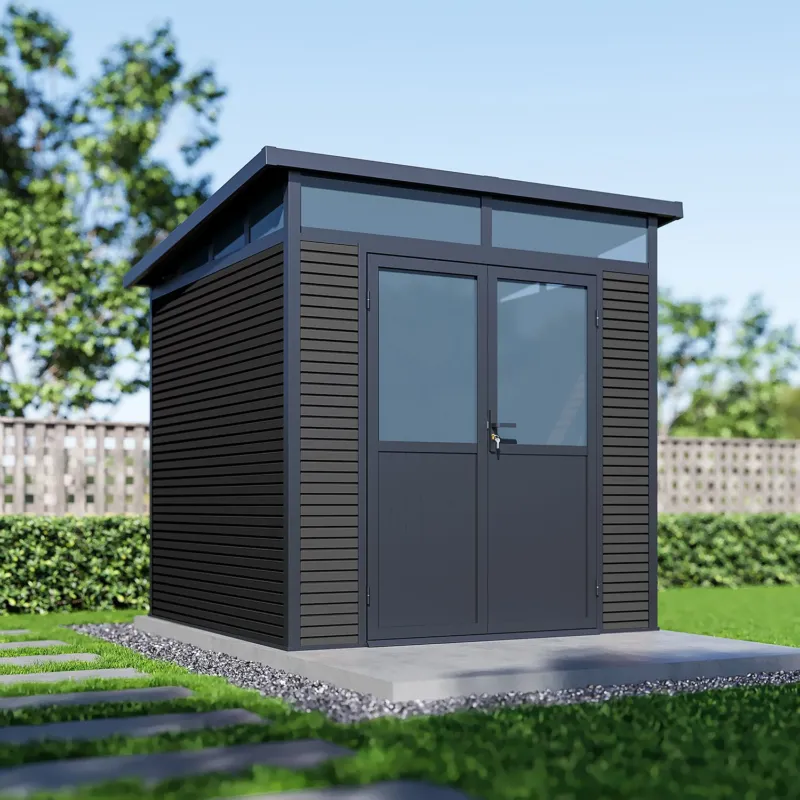 Betrouwbaar Composiet Tuinhuis Antraciet 218x218cm