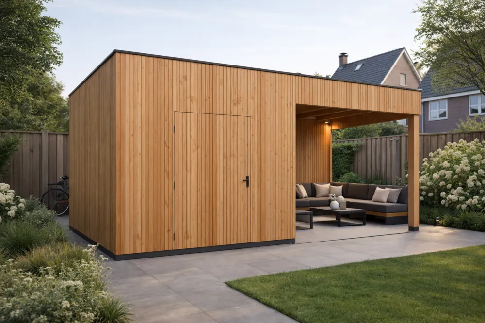Overkapping Kubeline Onbehandeld 590x380cm Snelle Levering