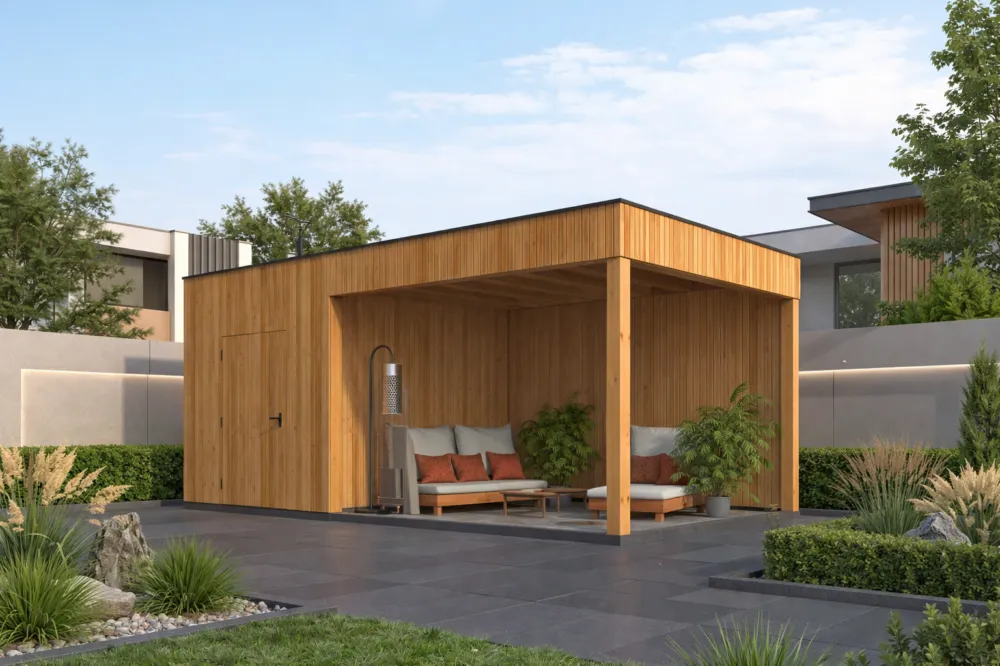 Veilige Betaling Overkapping Kubeline Onbehandeld 690x380cm