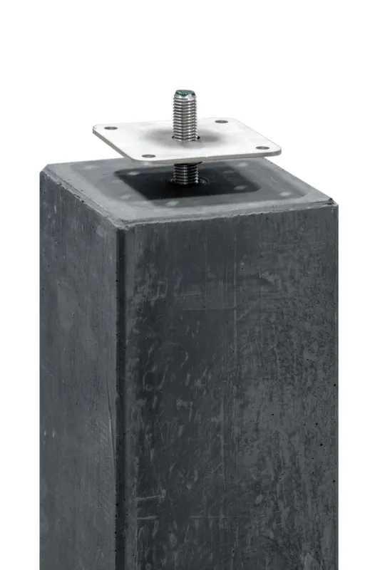 Flitsaanbieding Betonpoer Antraciet 14x14x60cm Recht Model met kleine velling