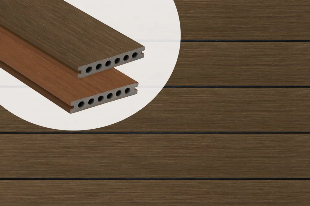 Lage Prijs Vlonderplank Composiet PuraTerra 2.3 x 13.8 cm Tweekleurig Ipe - 500 cm