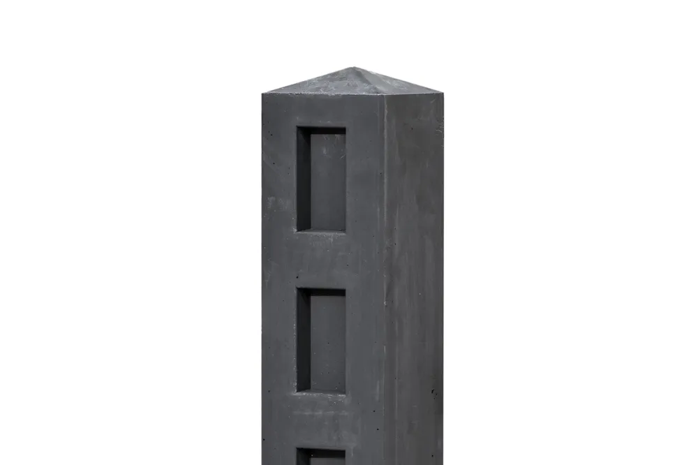 Direct Beschikbaar Betonpaal Linge Antraciet 13 x 13 x 120 cm - Tussenpaal