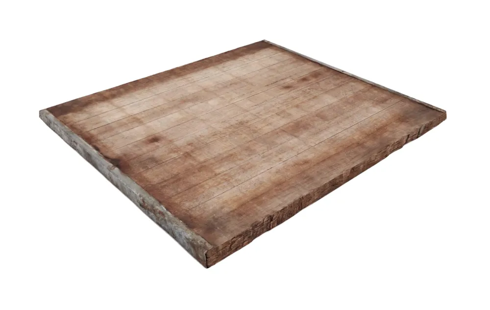 Bestel Nu Steenschotten Hardhout 140x110cm Dikte 3 cm Licht Geschuurd