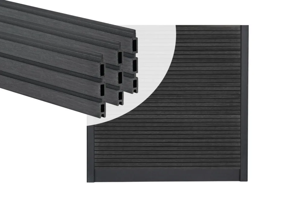 PuraFence Stapelprofielen Royal Ebony Black - Set 12 Stuks Fabrieksprijs