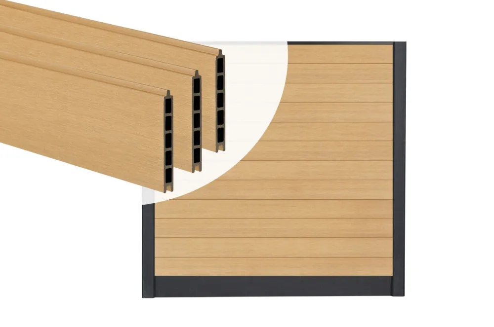Hoge Kwaliteit PuraFence Stapelprofielen Classic Cedar - Set 12 Stuks