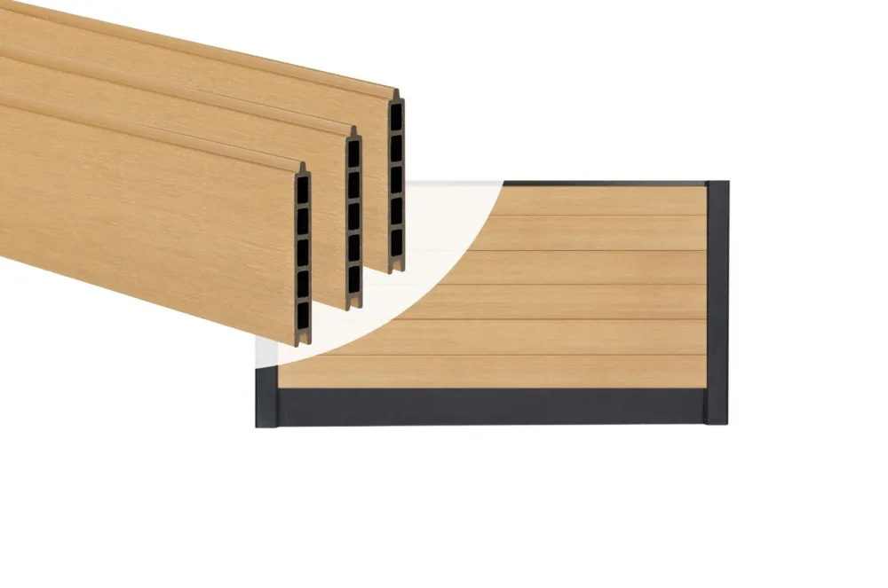PuraFence Stapelprofielen Classic Cedar - Set 6 Stuks Koop Online