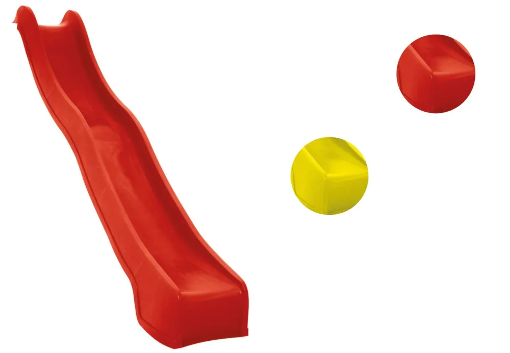 Goedkoop Glijbaan Wave kunststof 300 cm - Rood