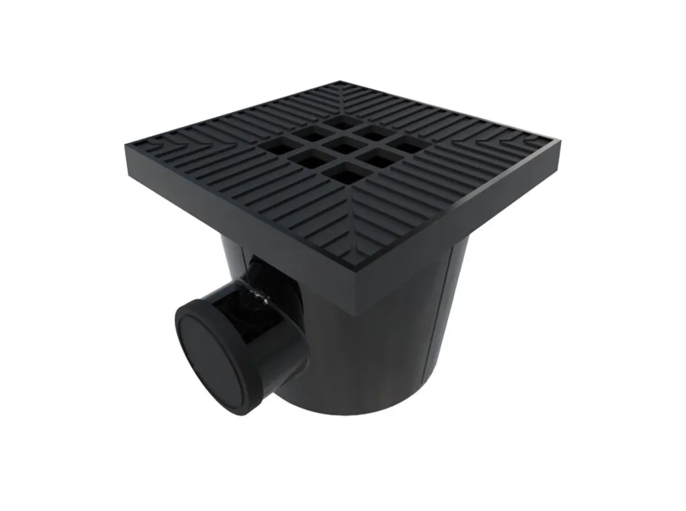 Veilige Betaling Garden Drain Afvoerput Zwart 20x20 cm - Per Stuk