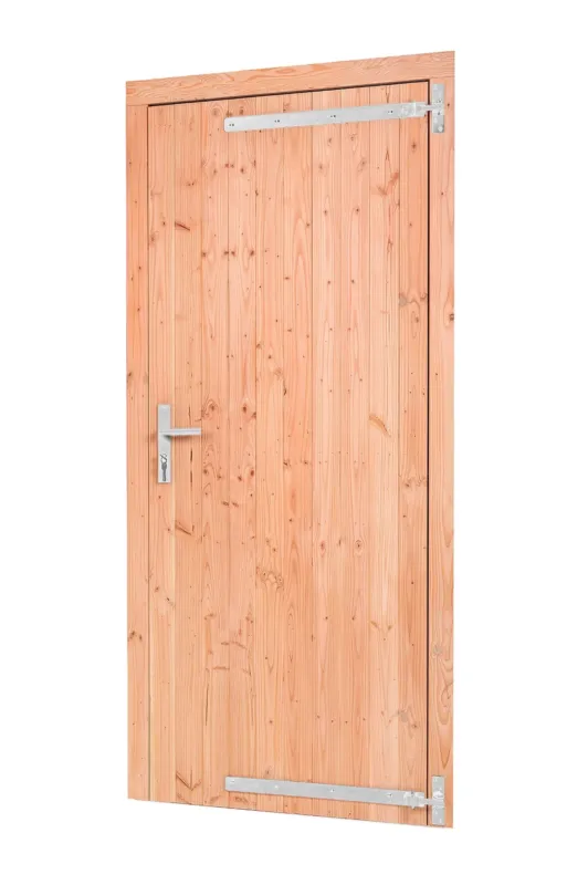 Exclusieve Aanbieding Red Class Wood enkele dichte deur 100x205 cm rechtsdraaiend - RVS/verzinkt beslag