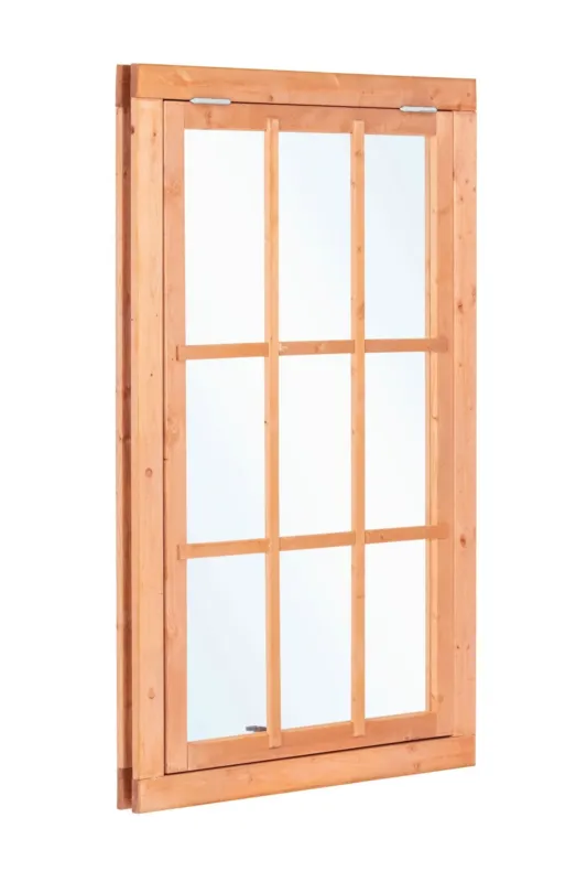 Snelle Levering Red Class Wood uitzetraam 100x155.4 cm enkelglas - RVS/verzinkt beslag