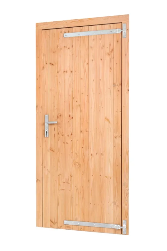 Lage Prijs Douglas enkele klampdeur 100x205 cm rechtsdraaiend - RVS/verzinkt beslag