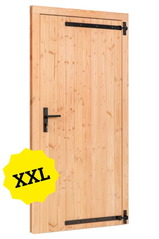 Douglas enkele klampdeur XXL 120x215 cm rechtsdraaiend - zwart beslag Beste Prijs