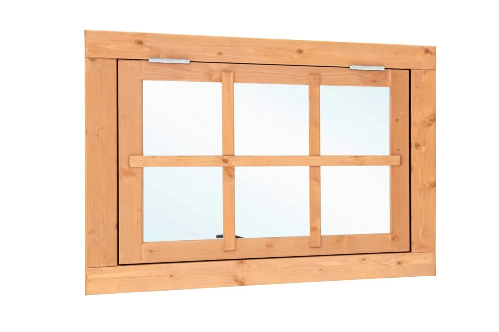 Douglas uitzetraam 6-ruits 90x70 cm - RVS/verzinkt beslag Speciale Aanbieding