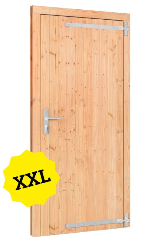 Direct Beschikbaar Douglas enkele klampdeur XXL 120x215 cm rechtsdraaiend - RVS/verzinkt beslag