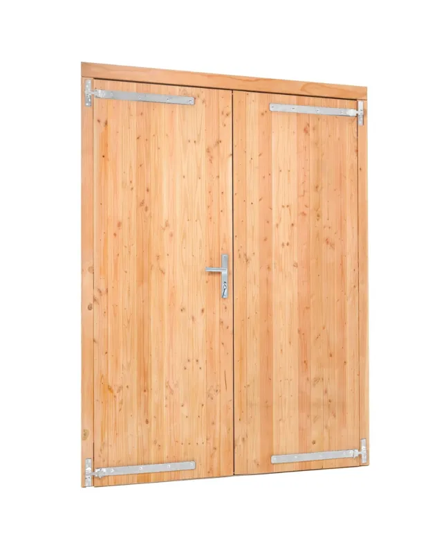 Speciale Aanbieding Douglas dubbele klampdeur 185x205 cm linksdraaiend - RVS/verzinkt beslag