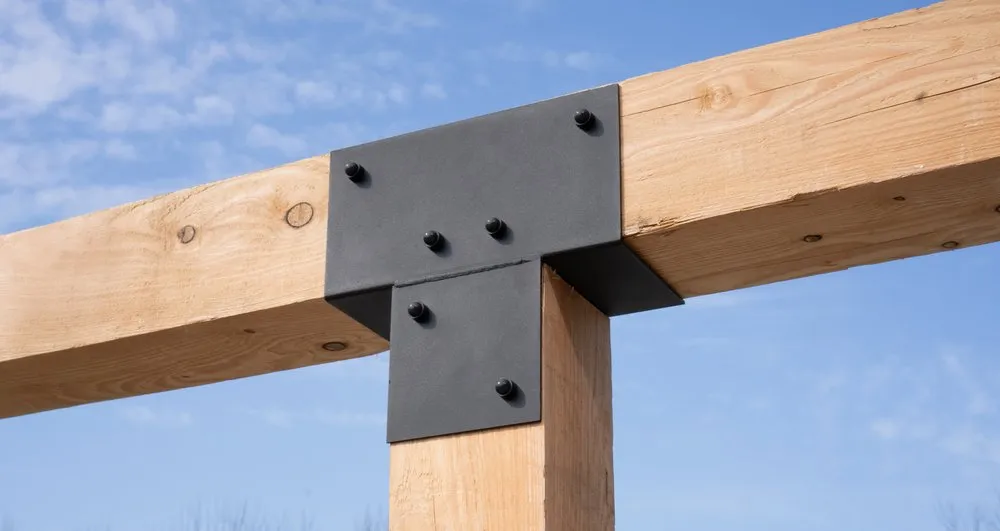 Pergola Verlenging Zwart Gecoat voor 12 x 12 cm palen incl. bevestigingsset Direct Beschikbaar