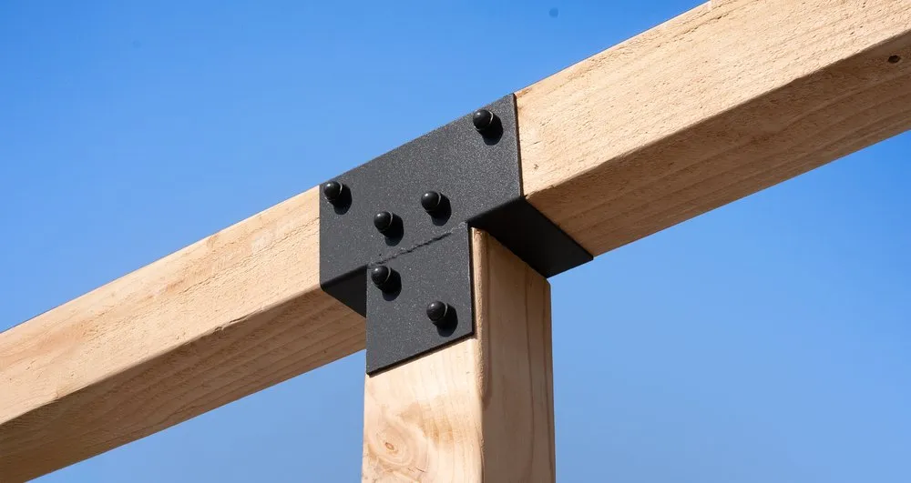 Pergola Verlenging Zwart Gecoat voor 9 x 9 cm palen incl. bevestigingsset Lage Prijs