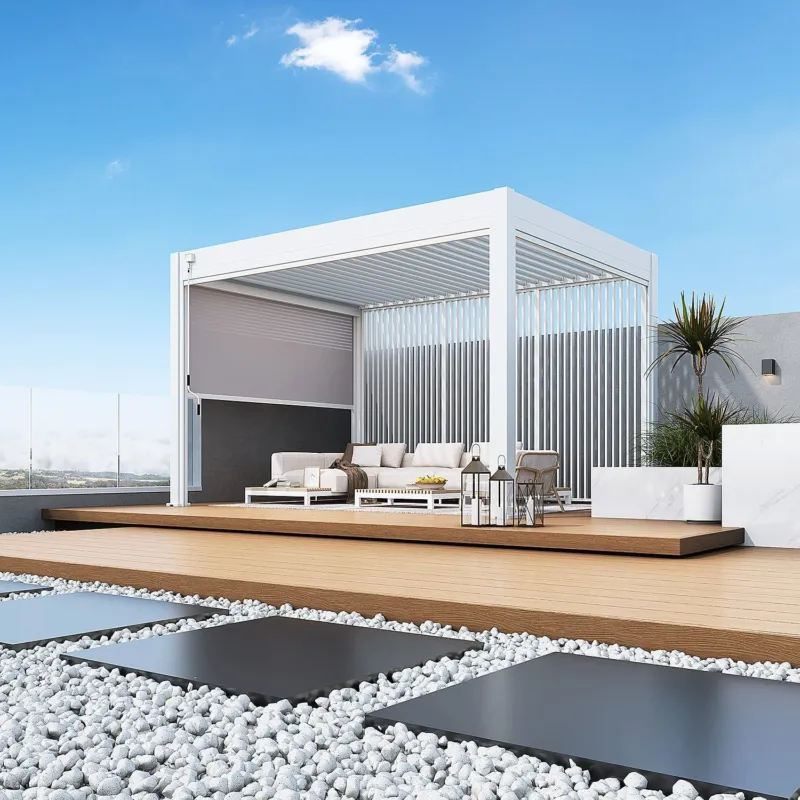 Dagaanbieding Aluminium Terrasoverkapping Comfort Vrijstaand 300 x 400 cm Wit