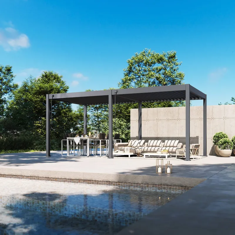 Aluminium Terrasoverkapping Comfort Vrijstaand 300 x 600 cm Antraciet Shop Nu