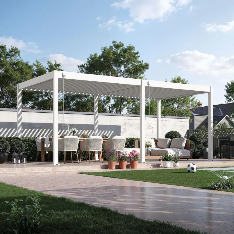 Aluminium Terrasoverkapping Comfort Vrijstaand 300 x 600 cm Wit Lage Kosten
