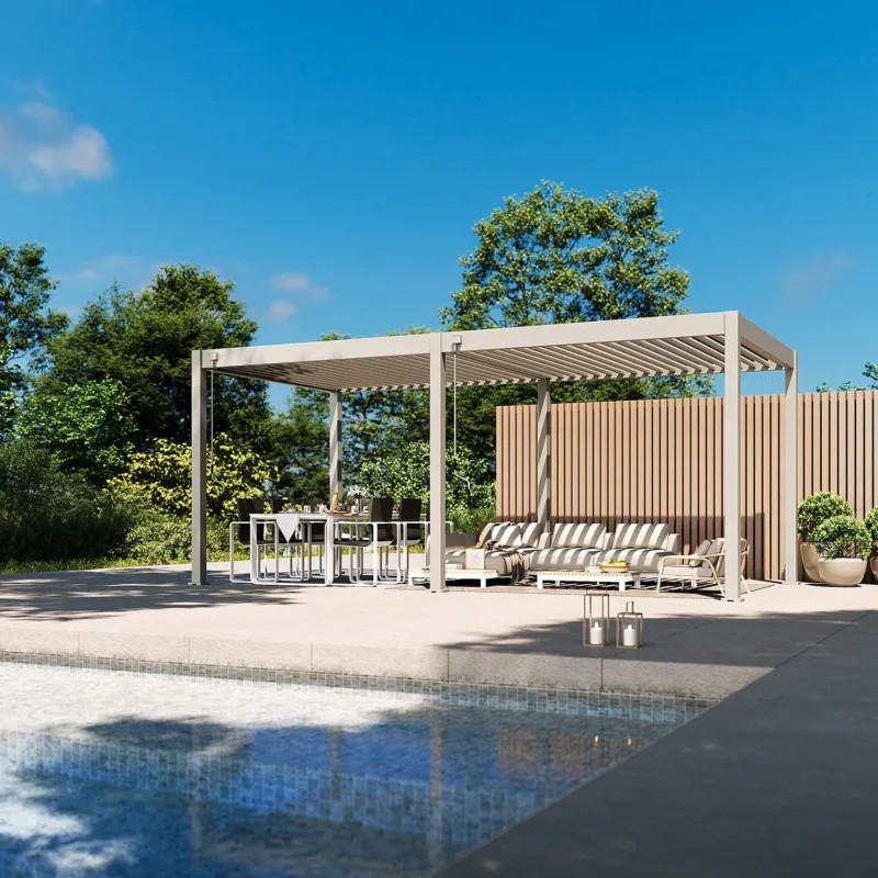 Aluminium Terrasoverkapping Comfort Vrijstaand 300 x 600 cm Kiezelgrijs Populair